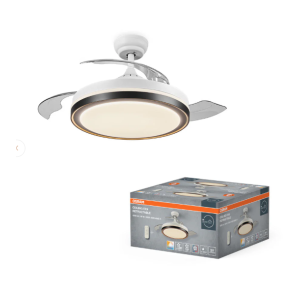 Ventilatore soffitto retrattile led luce regolabile  lum506789