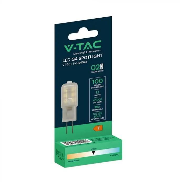 confezione capsula led g4 v tac 11w 4000k 100 lm