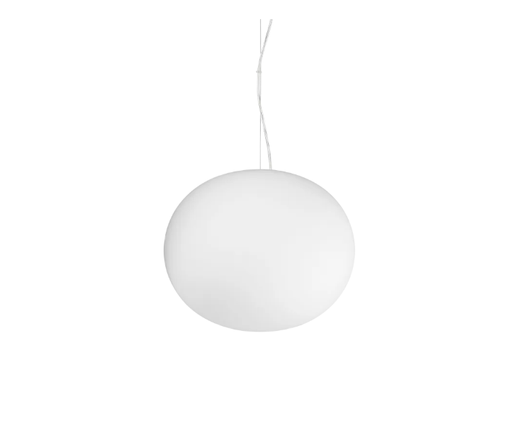 Lampada sospensione bianca globo 30 cm design moderno Ideal Lux per interni