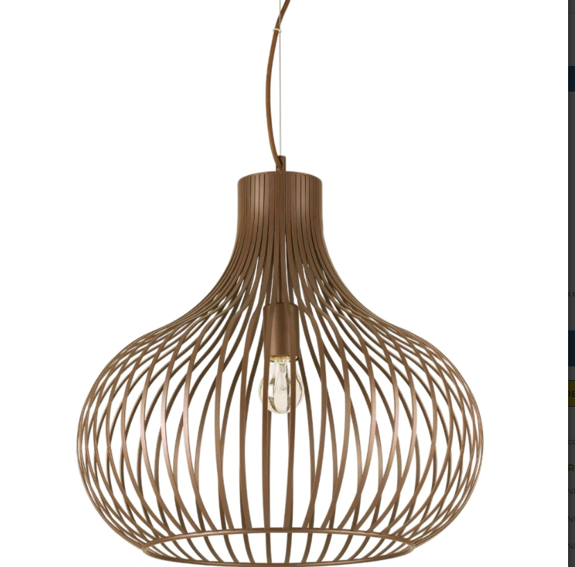 lampada a sospensione design ambra Ideal Lux ONION SP1 D47 vista frontale