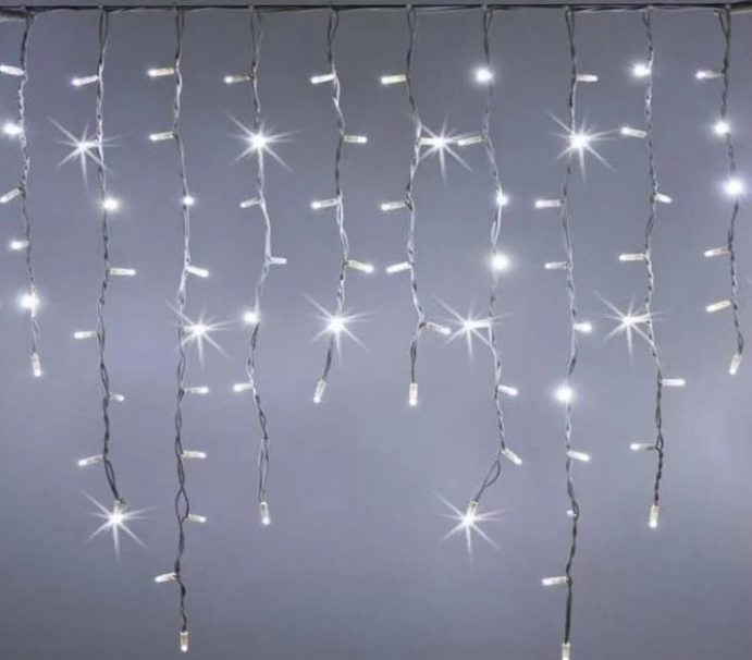 tenda luminosa led 360 luci cascata bianca per decorazione eventi feste natale interno esterno