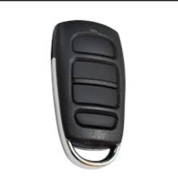 telecomando trasmettitore 4 canali ab tecno nero portachiavi