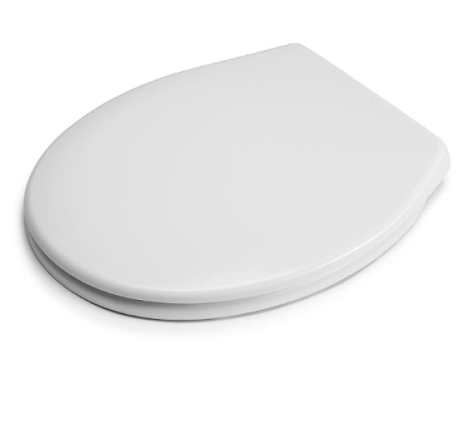 sedile wc universale antibatterico bianco con chiusura soft close