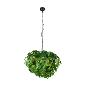 Lampada sospensione decorativa regolabile verde  r10464015 design moderno foglie