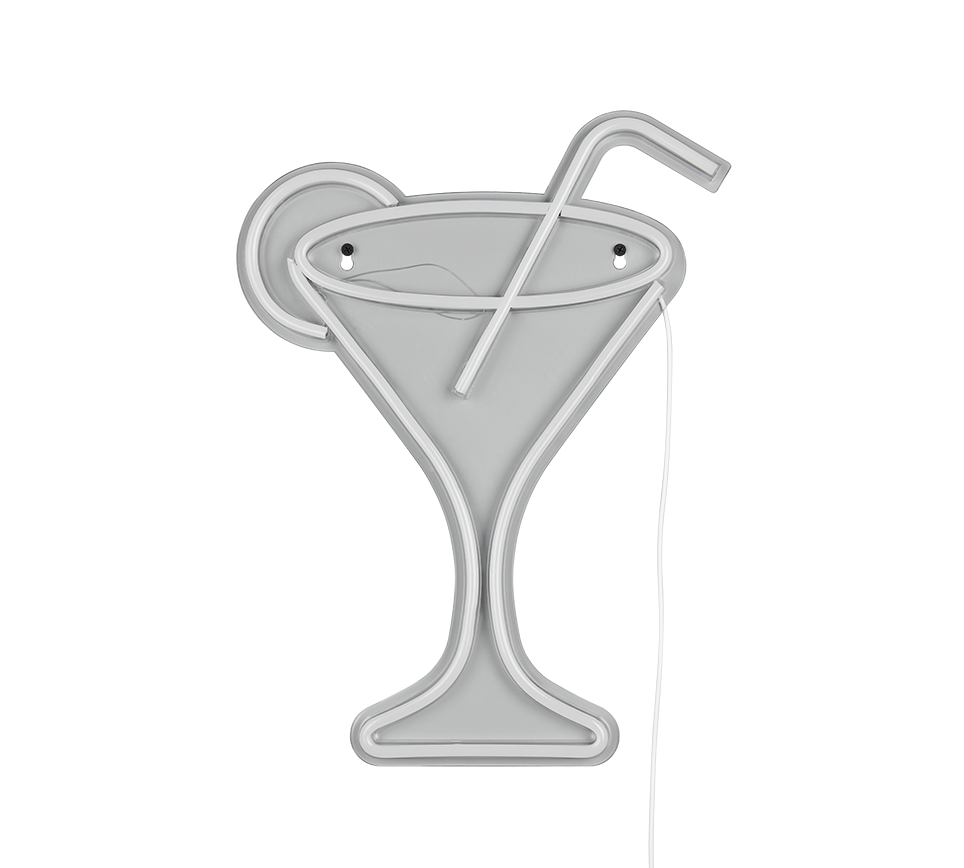 applique decorativa a parete forma calice cocktail struttura trasparente