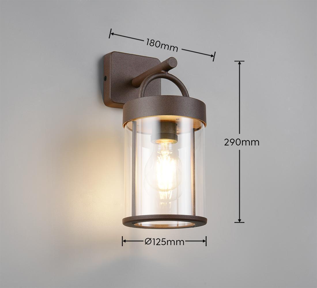 dimensioni applique da esterno almeria altezza 29 cm profondita 18 cm