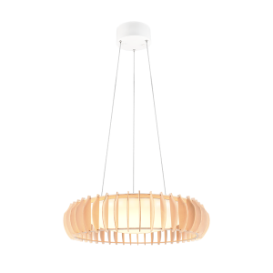 Lampada a sospensione led design regolabile bianco legno  r32171930