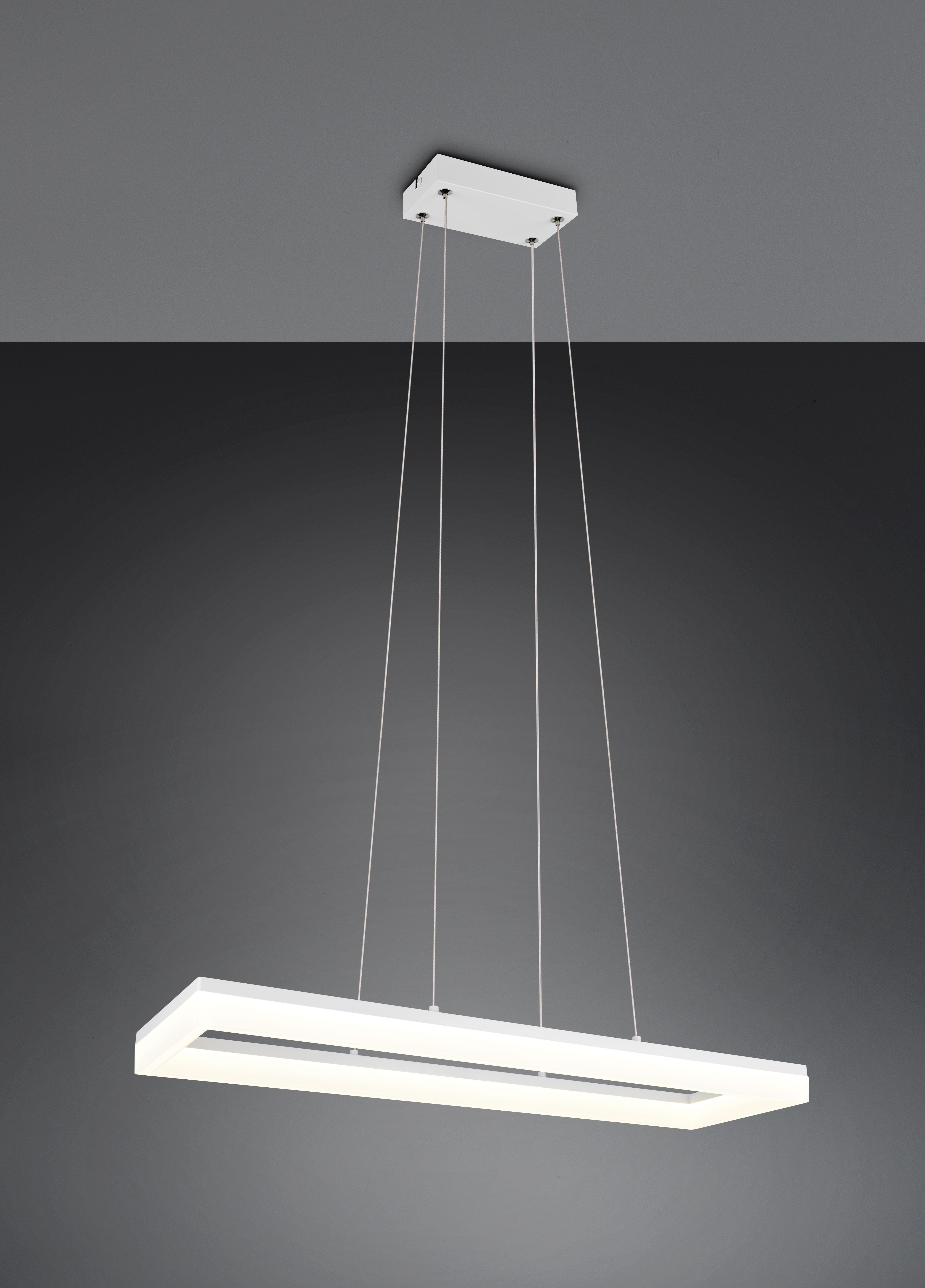 lampada sospensione LED rettangolare bianco opaco trio lighting dimensioni 70x20x150 cm