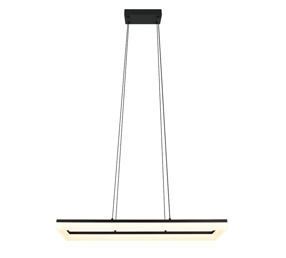 lampada sospensione LED rettangolare nero 70 cm trio lighting