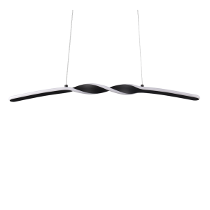 Sospensione led metallo nero regolabile  r35791132 design moderno