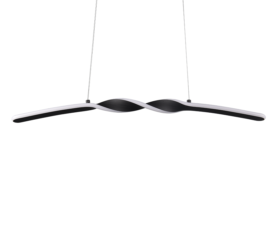 sospensione led metallo nero design moderno regolabile trio lighting r35791132