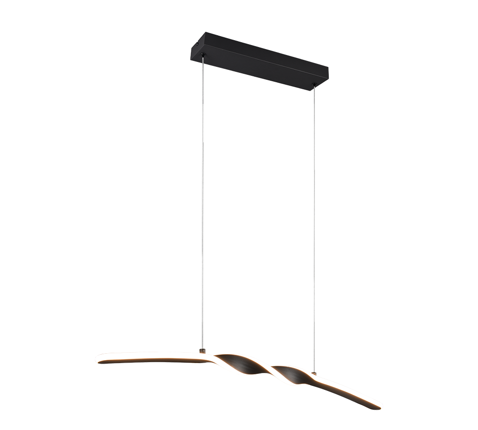 sospensione led moderna metallo nero luce calda regolabile trio lighting r35791132