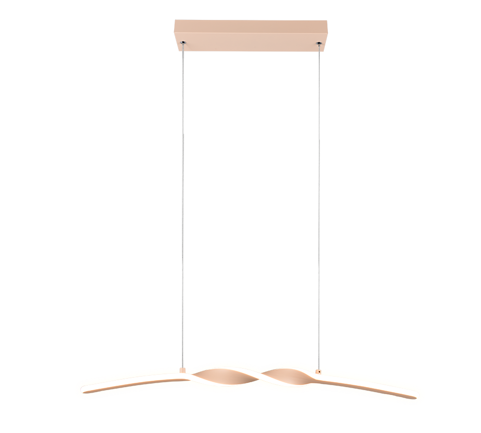 lampada a sospensione led trio lighting ginko regolabile sabbia metallo design moderno 79 cm