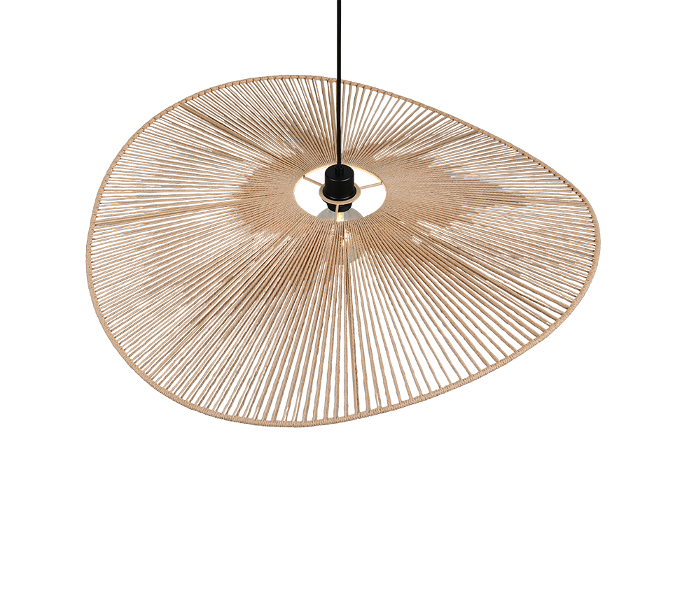 dettaglio paralume sospensione carta nero opaco vista dallalto