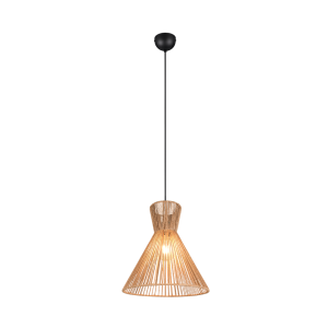 Sospensione metallo nero carta marrone 35cm  r36191036