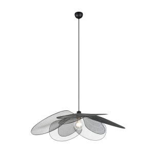 Lampada a sospensione petali metallo nero  r36291032 design moderno regolabile