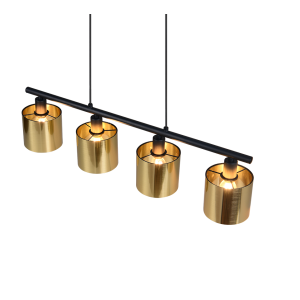 Lampada sospensione 4 luci metallo oro regolabile  r36304079