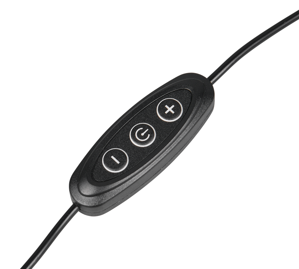 dettaglio interruttore a cavo con dimmer integrato per lampada da tavolo led trio lighting