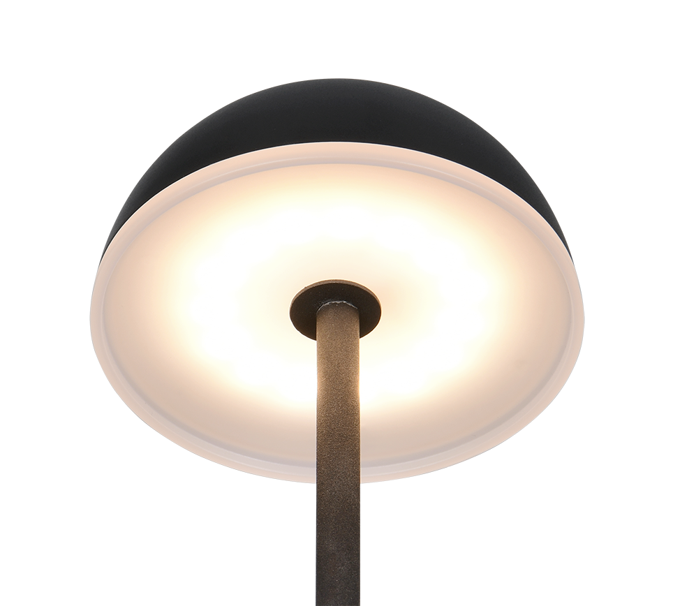 cappello lampada led da tavolo luce calda trio lighting dettaglio illuminazione