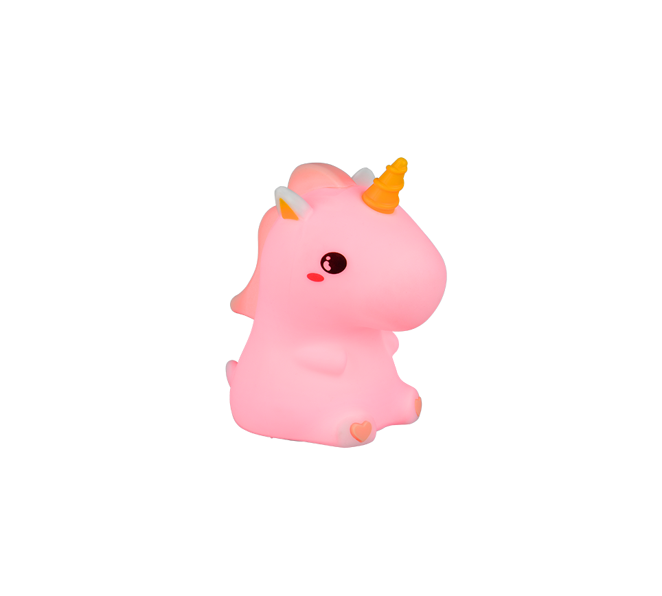 Lampada da tavolo unicorno RGBW effetto luce rosa per cameretta