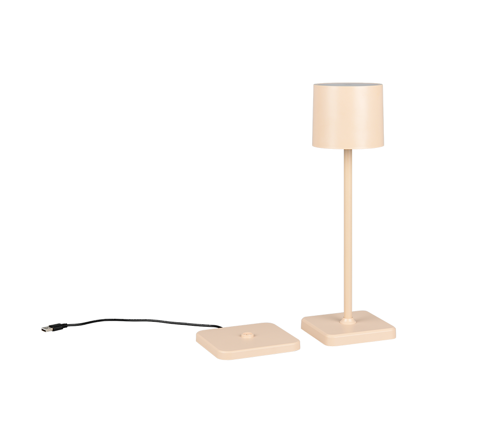 Dettaglio struttura lampada da tavolo LED ricaricabile