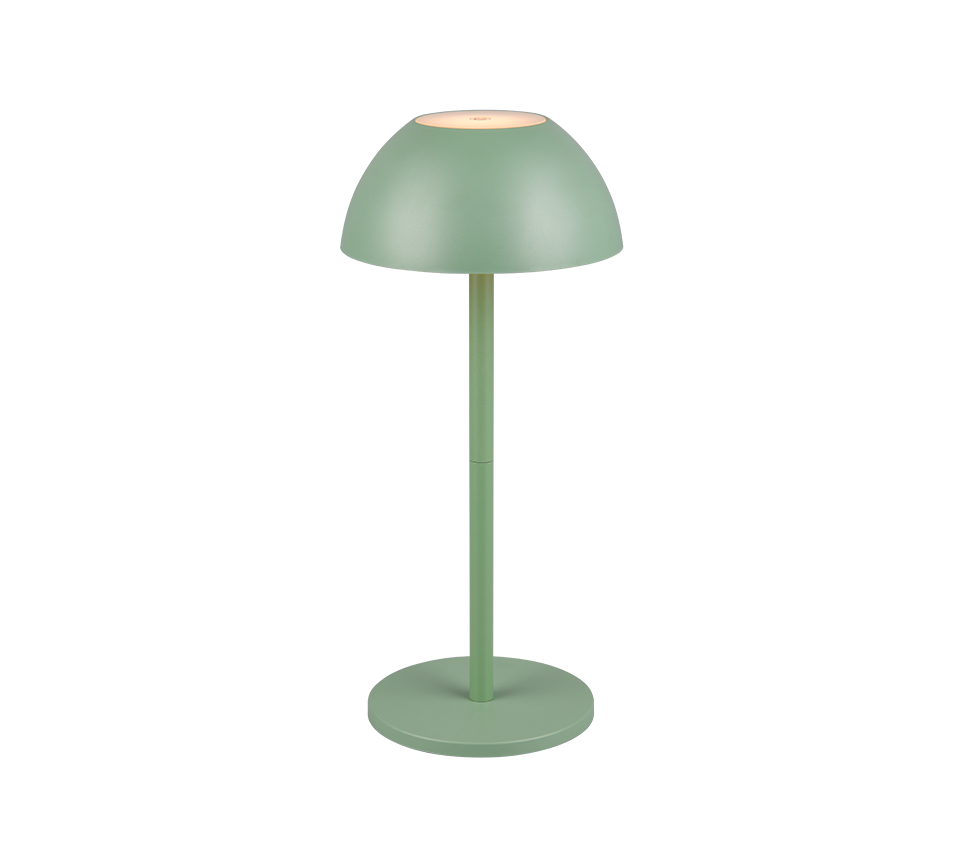 Lampada da tavolo LED ricaricabile verde pistacchio design moderno touch Trio Lighting