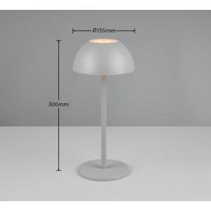 Lampada da tavolo led ricaricabile grigio touch ip54  r54106177