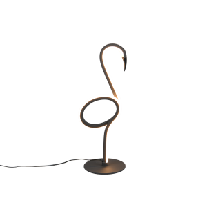 Lampada da tavolo led nero opaco fenicottero  r54581132