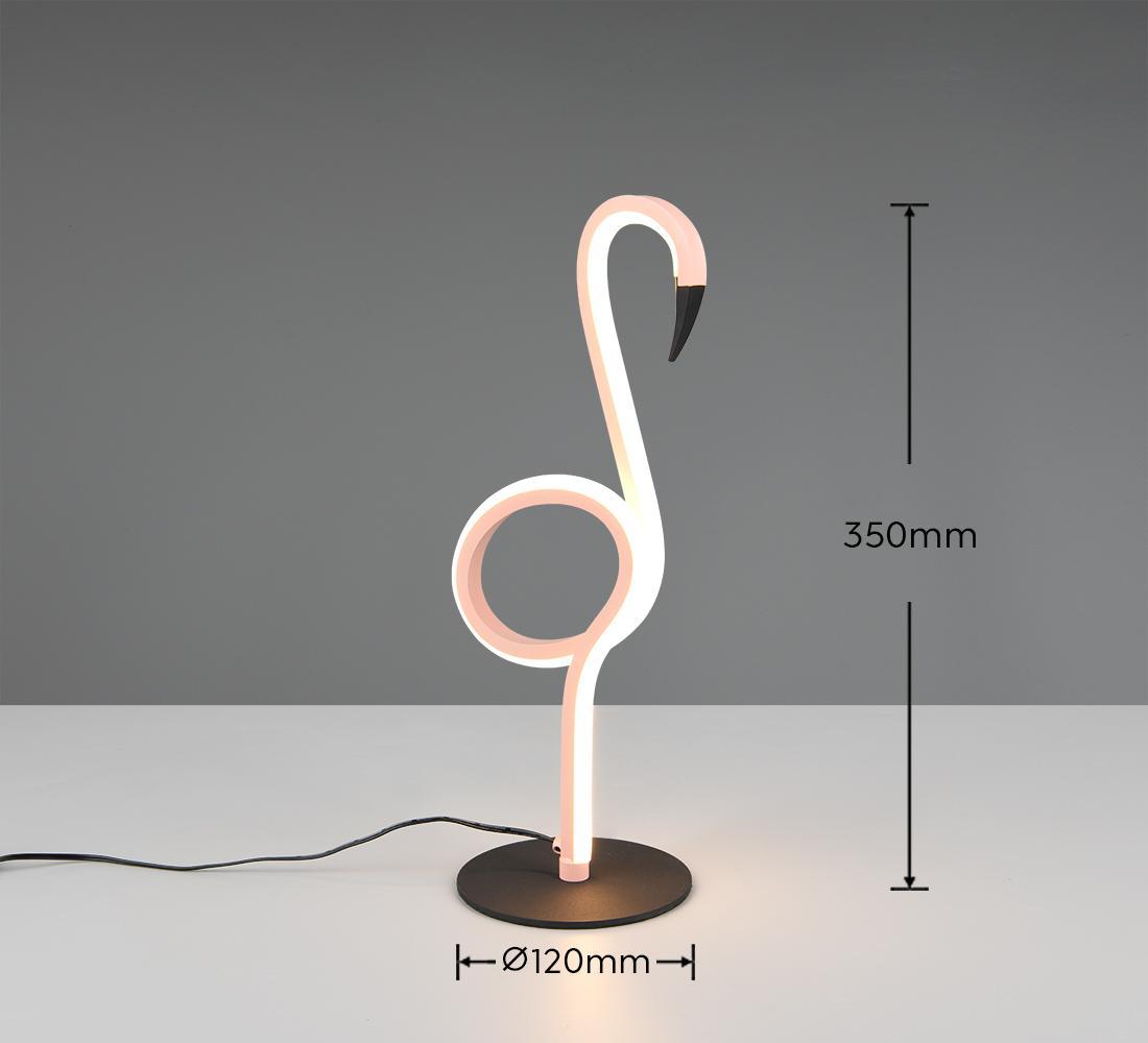 lampada led fenicottero rosa dimensioni base 12 cm altezza 35 cm