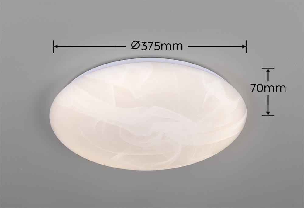plafoniera led umbria dimensioni diametro 38 cm altezza 7 cm