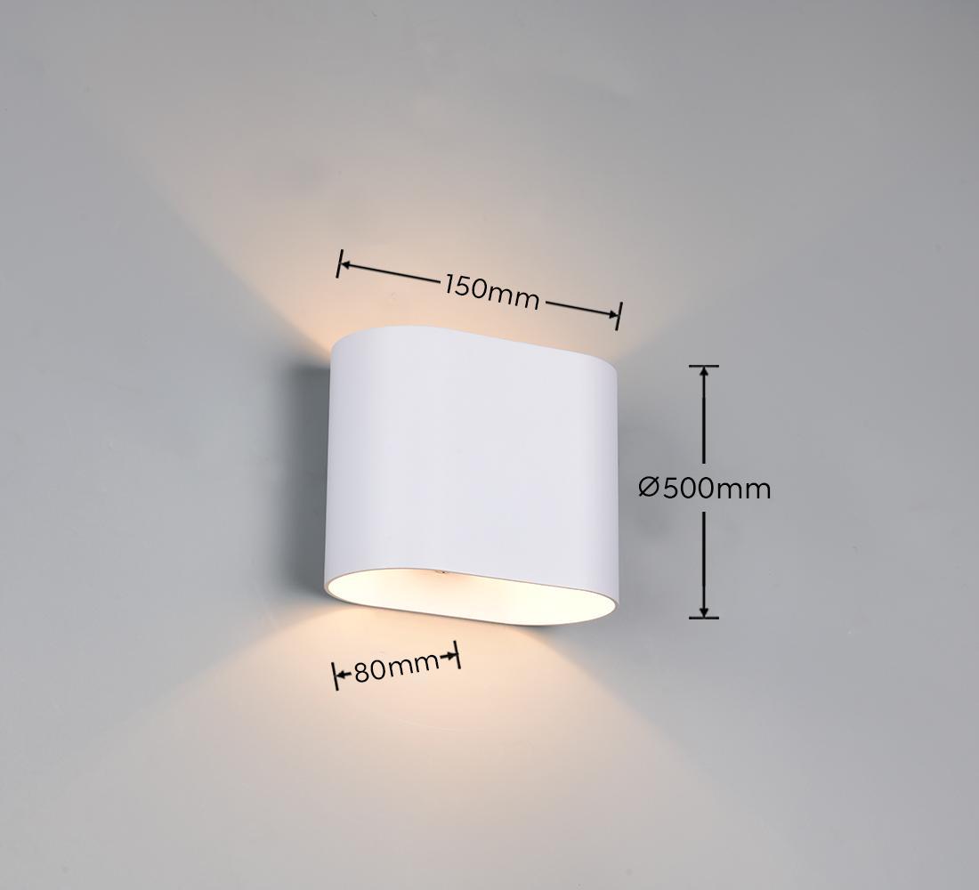 applique biemissione da interno con dimensioni 15 cm 12 cm 8 cm