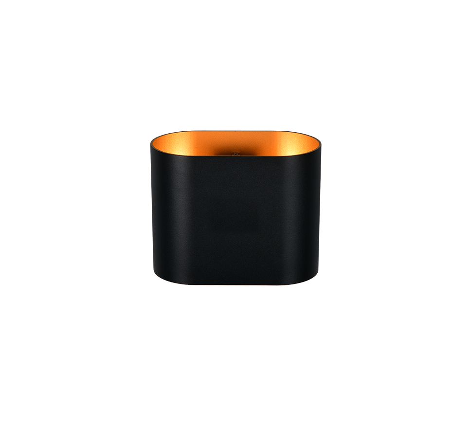 applique da parete nero oro in metallo design moderno