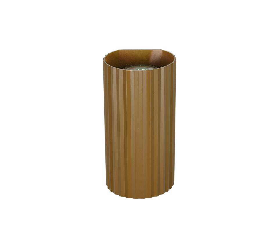 applique soka in metallo color caffe vista frontale