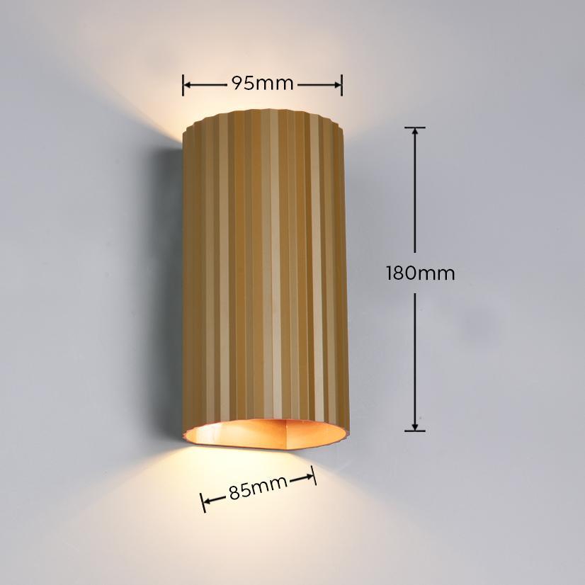 applique da parete in metallo color caffe vista superiore con portalampada