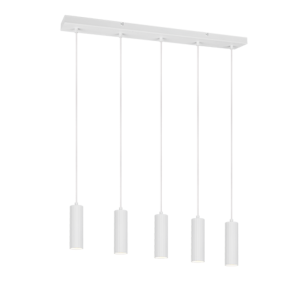 Sospensione bianca 5 luci gu10  linea soka   - 367700531