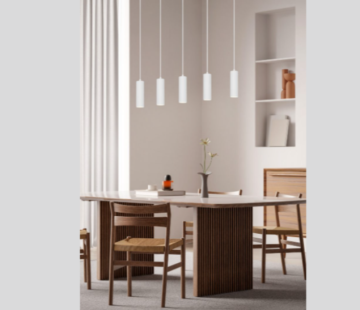 sospensione 5 luci accese gu10 bianco opaco lampada a sospensione 5 luci accese bianco opaco illuminazione lineare