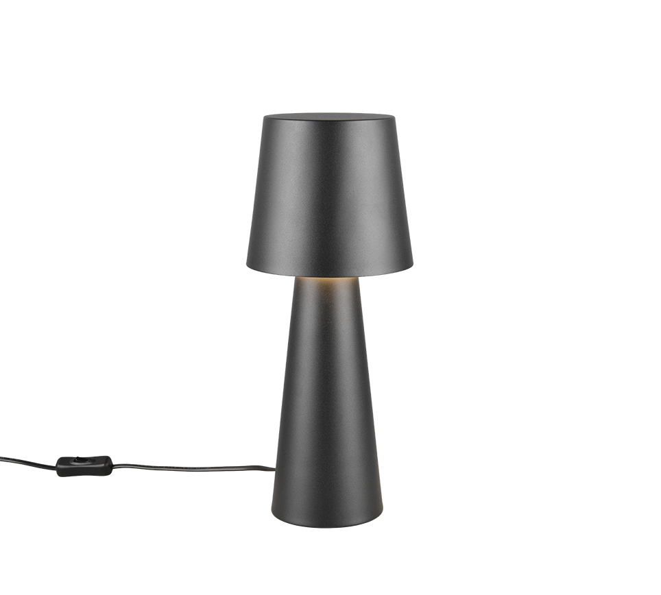 trio lighting lampada tavolo metallo nera attacco e27 40 cm trio lighting - 562900132 - foto 1