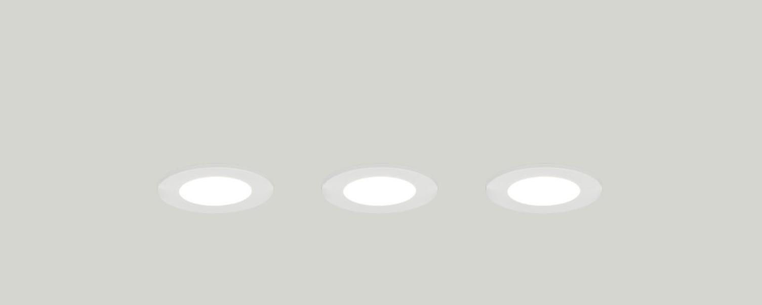 set tre faretti da incasso led rotondi bianchi ip65 set tre faretti da incasso led rotondi bianchi ip65