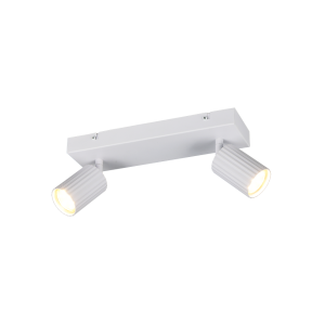 Faretto barra 2 spot orientabili metallo bianco  867700231