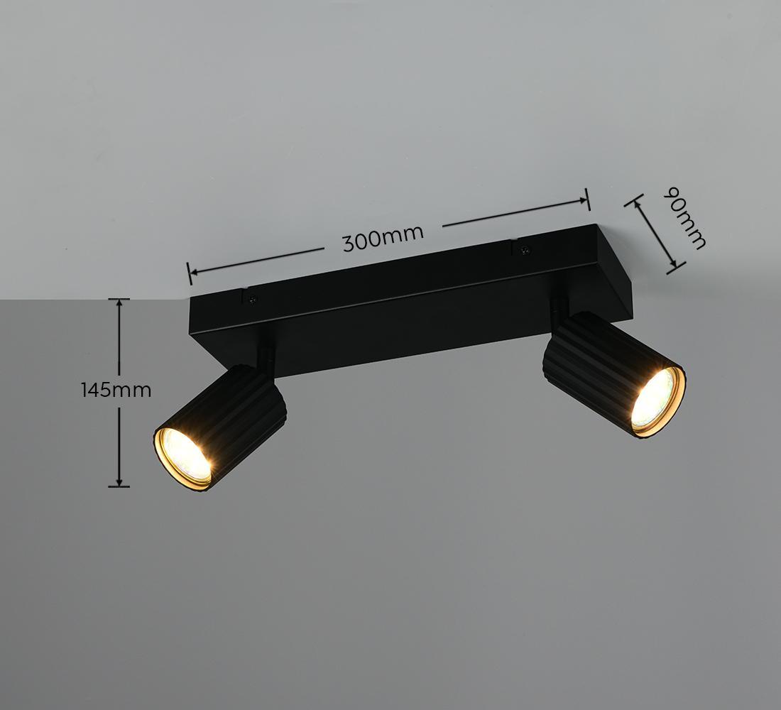 particolare spot orientabili barra illuminazione nero opaco design moderno Trio Lighting