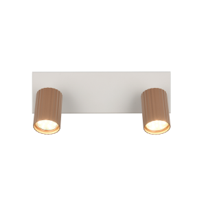 Barra faretto due spot orientabili metallo caffè 867700265