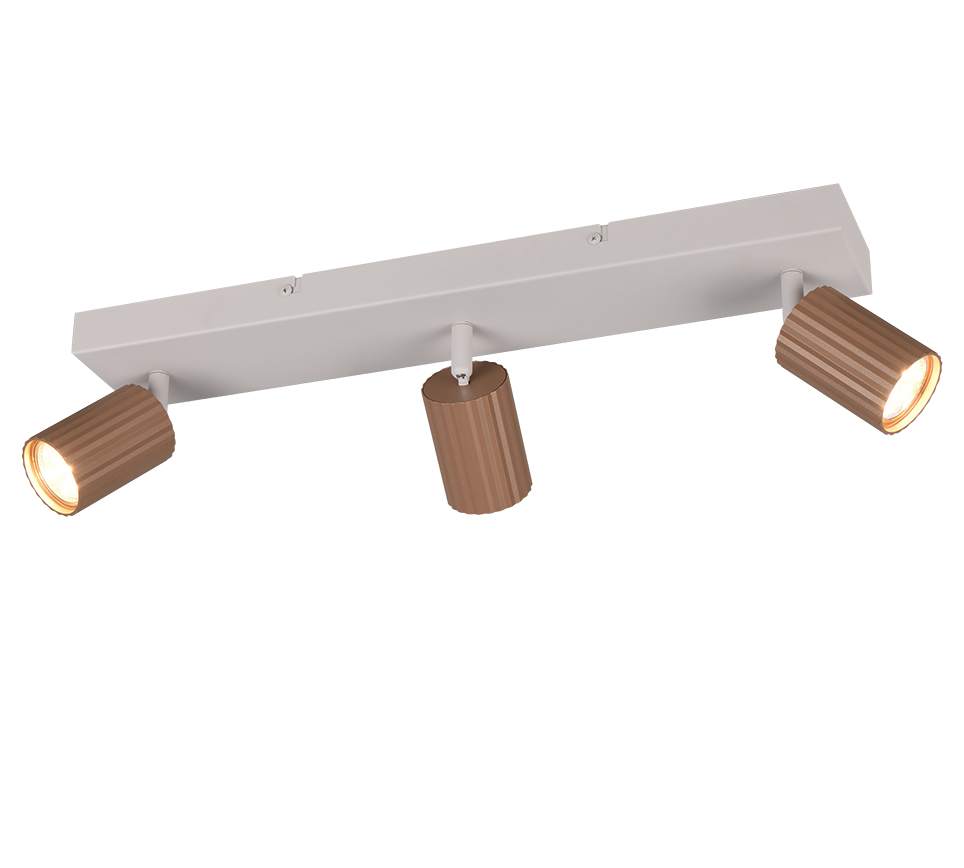 faretto orientabile barra illuminazione soffitto metallo caffu00e8 trio