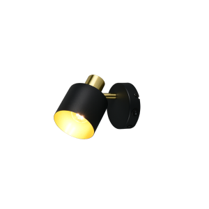 Faretto orientabile metallo oro nero parete soffitto 868870180