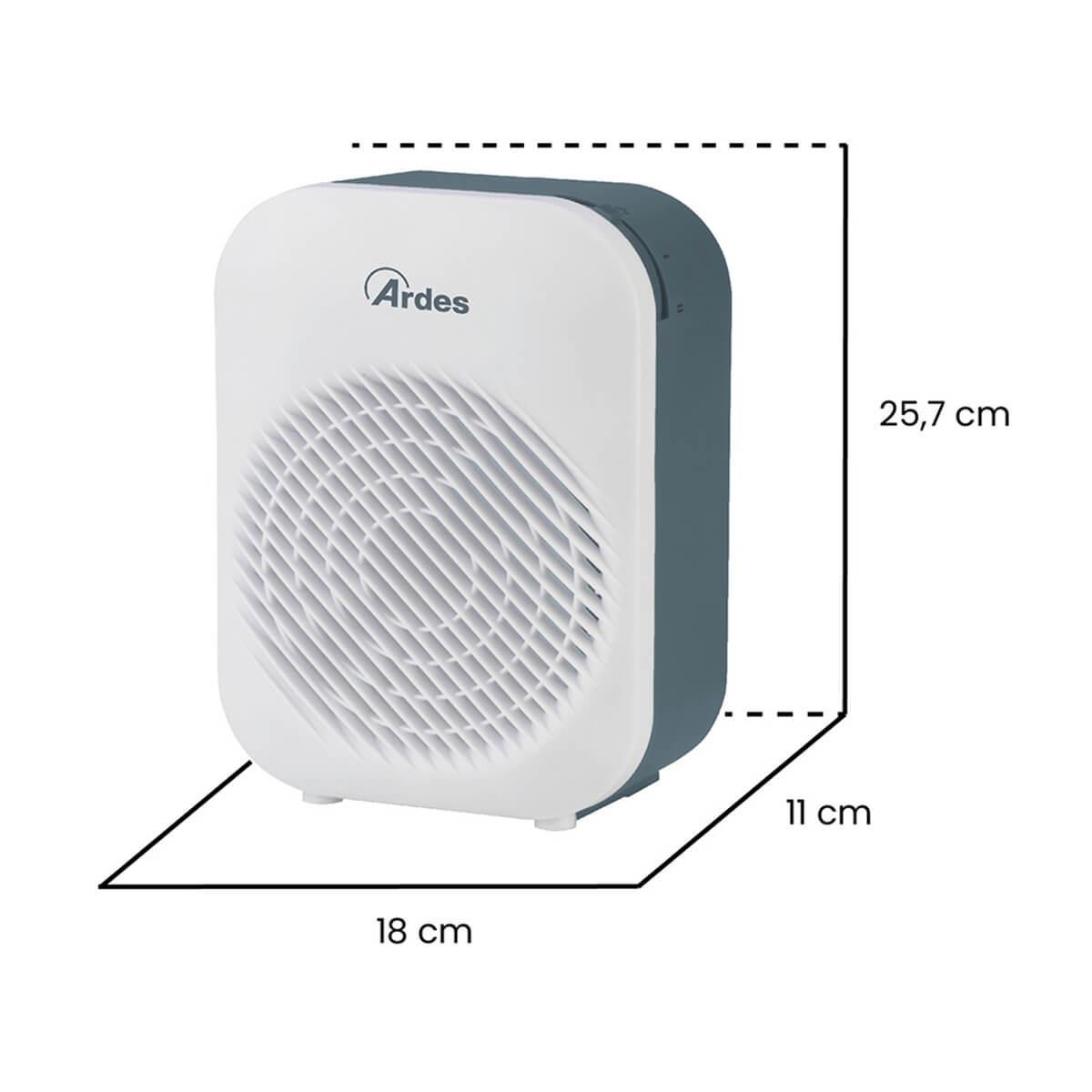 termoventilatore Ardes AR4F14G dimensioni compatte e misure dettagliate