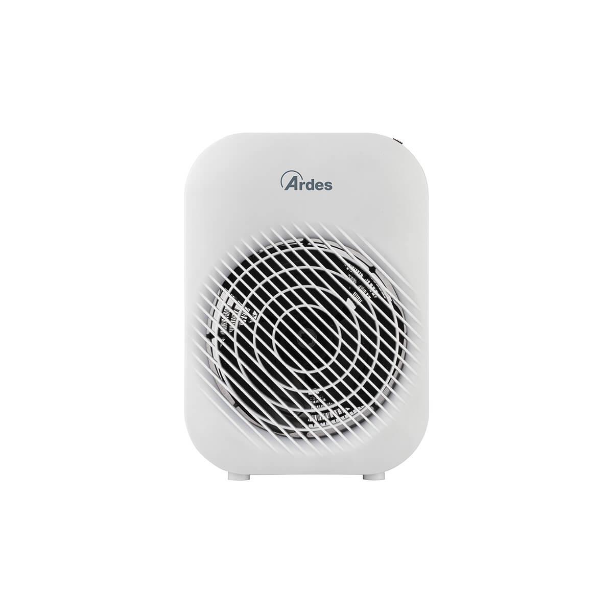 vista frontale termoventilatore elettrico Ardes AR4F14G con griglia di sicurezza