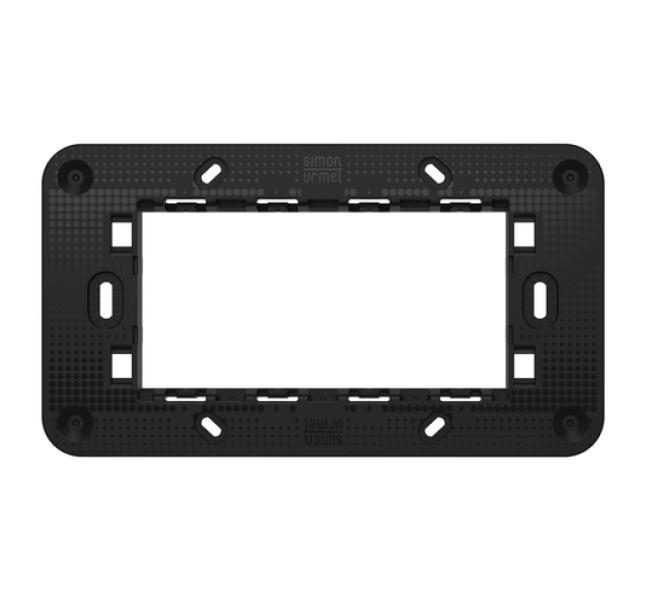 supporto 4 moduli ribassato serie lybra urmet vista frontale