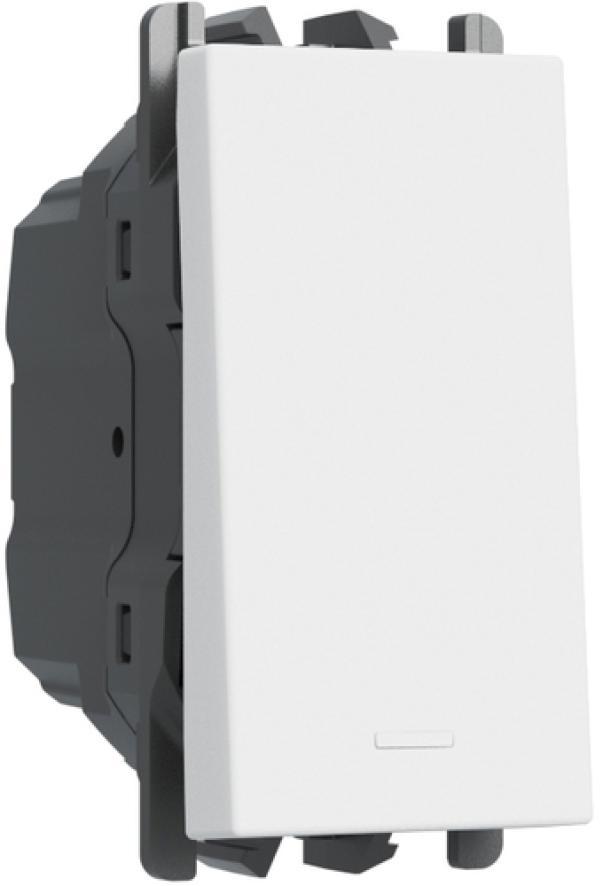 Pulsante retroilluminato URMET Lybra 1 modulo bianco per impianti elettrici