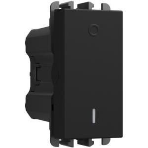 Interruttore bipolare  lybra  nero- 27162.n