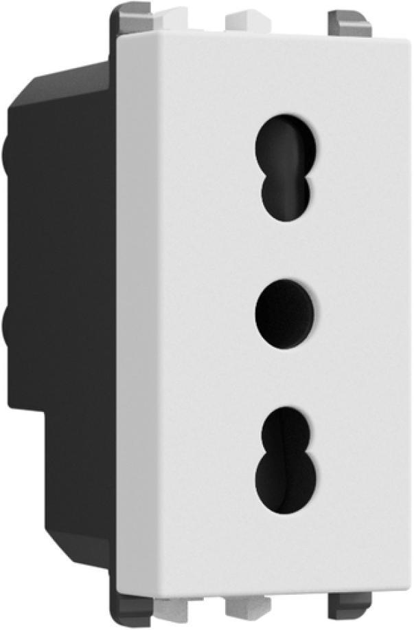 presa elettrica bipasso urmet 16a 250v 1 modulo per installazione civile compatibile con placche modulari