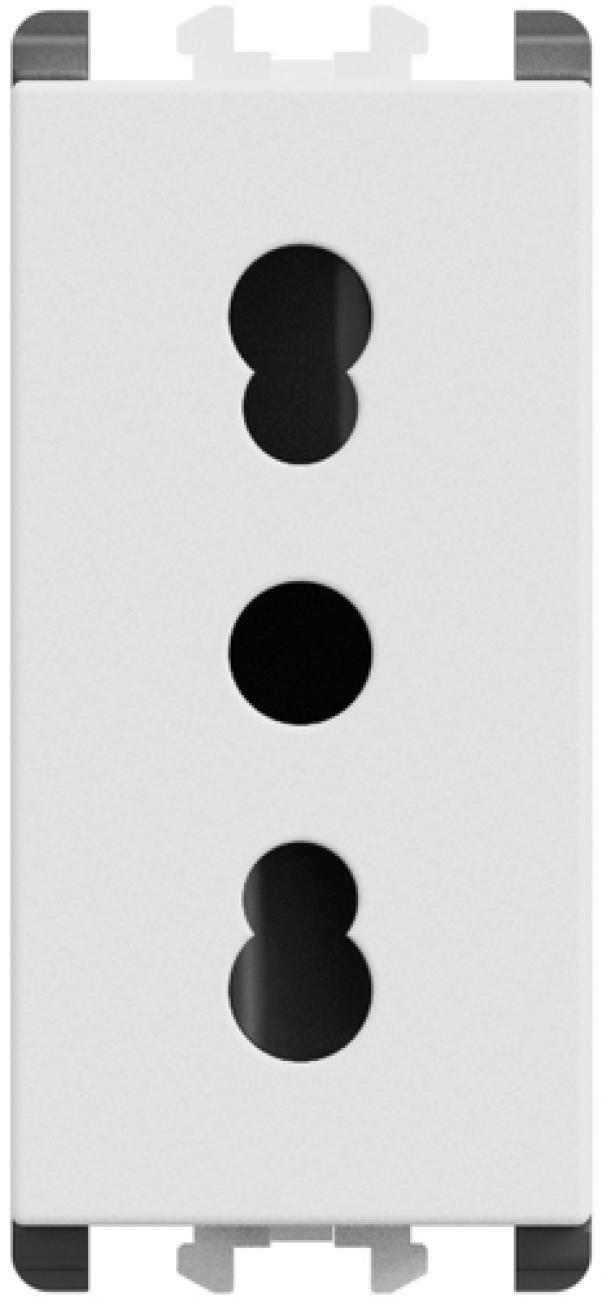 dettaglio frontale presa urmet bipasso 16a linea accessori serie civile